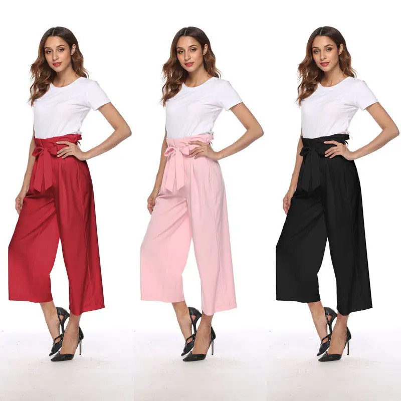 Fashion Brand Newest Women High Waisted Chiffon Harem