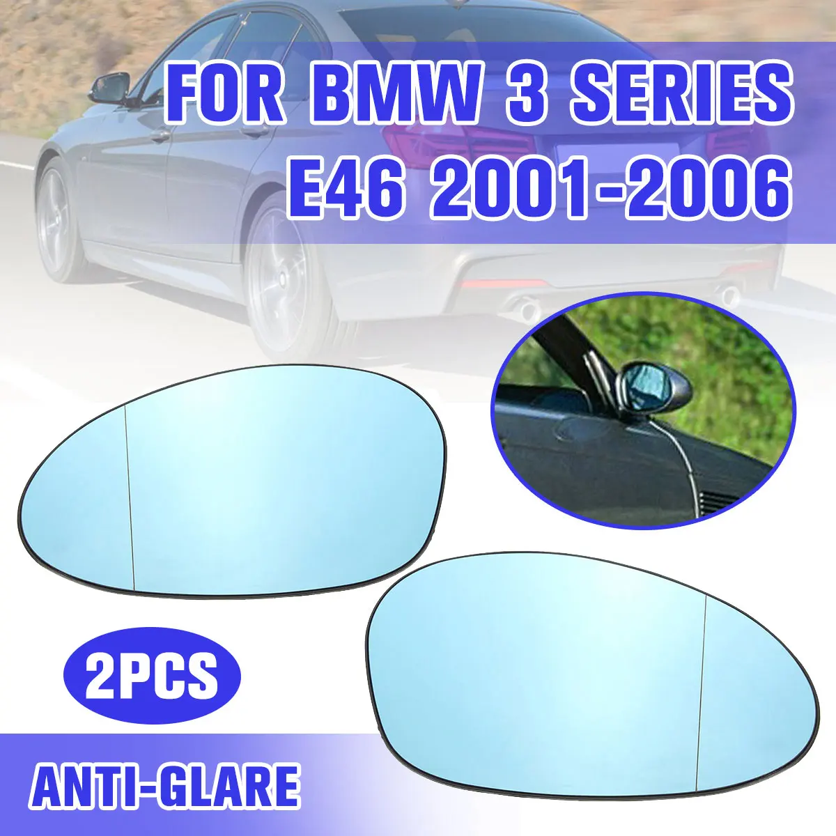 2Pcs For Seat Toledo 1999 2000 2001 2002 2003 2004 Wing Door Mirror Glass Heated
