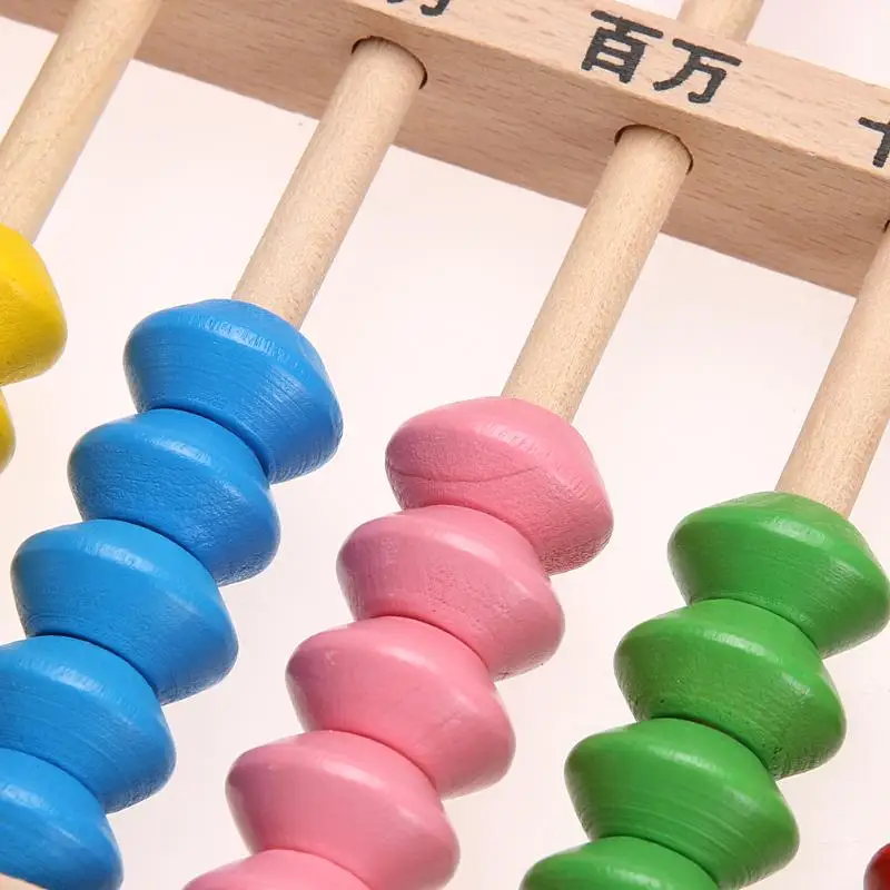 Монтессори Деревянные Бусины Abacus для детей Счетный номер раннего обучения инструменты развивающие математические игрушки для детей Рождественский подарок