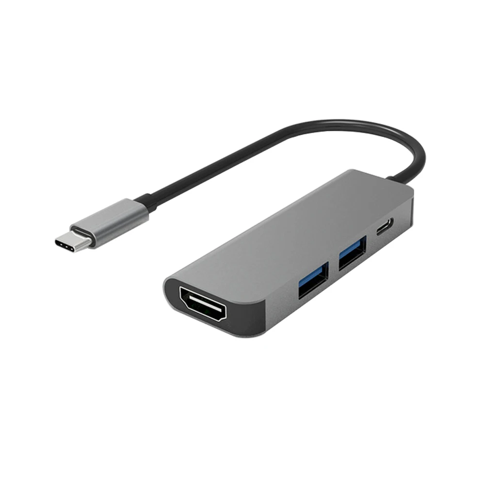 Преобразователь типа C в HDMI HD USB концентратор 4 1 адаптер с портом для зарядки MacBook