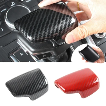 

For Audi A4 B9 A5 2017 2018 Q7 2016 2017 2018 Interior Carbon Fiber Style Interior Gear Shift Knob Head Cover Trim