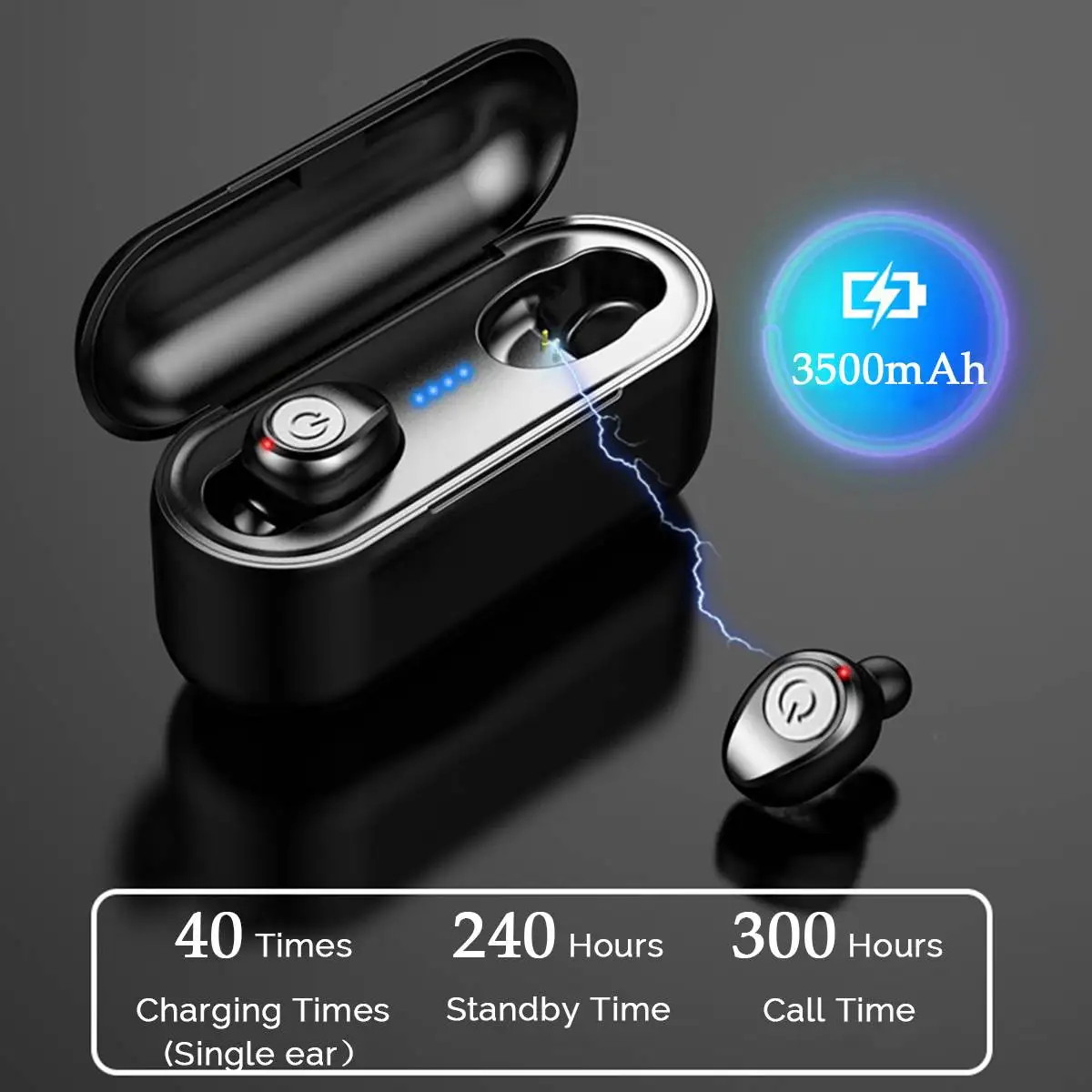 

TWS Bluetooth 4.2 Stereo Eabuds With 3500mAh Charging Box Power Bank Wireless Sports Earphones for iPhone X/8/7 Plus for xiaomi