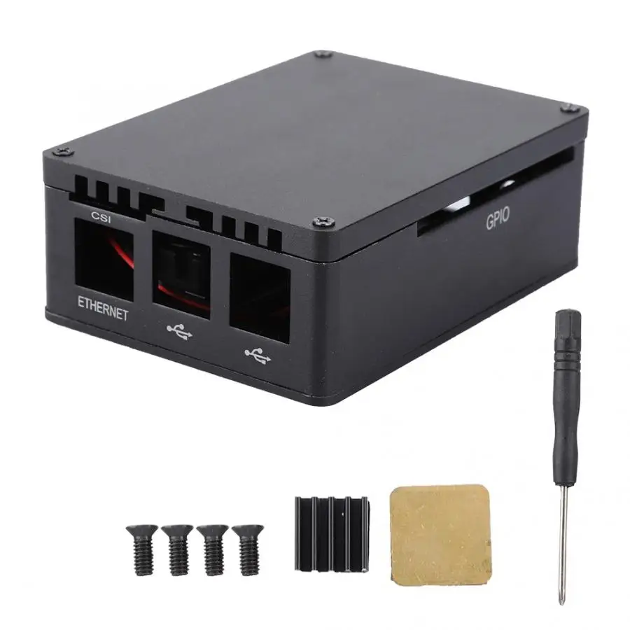 

Aluminum Alloy Metal Protection Case Shell Cover for Raspberry Pi 3B+