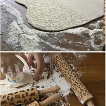 Популярный Рождественский 39 см бук Снежинка Лазерная тисненая Скалка напечатанная для макарон, для бисквитов Печенье Тесто палка для выпечки фонданта инструмент