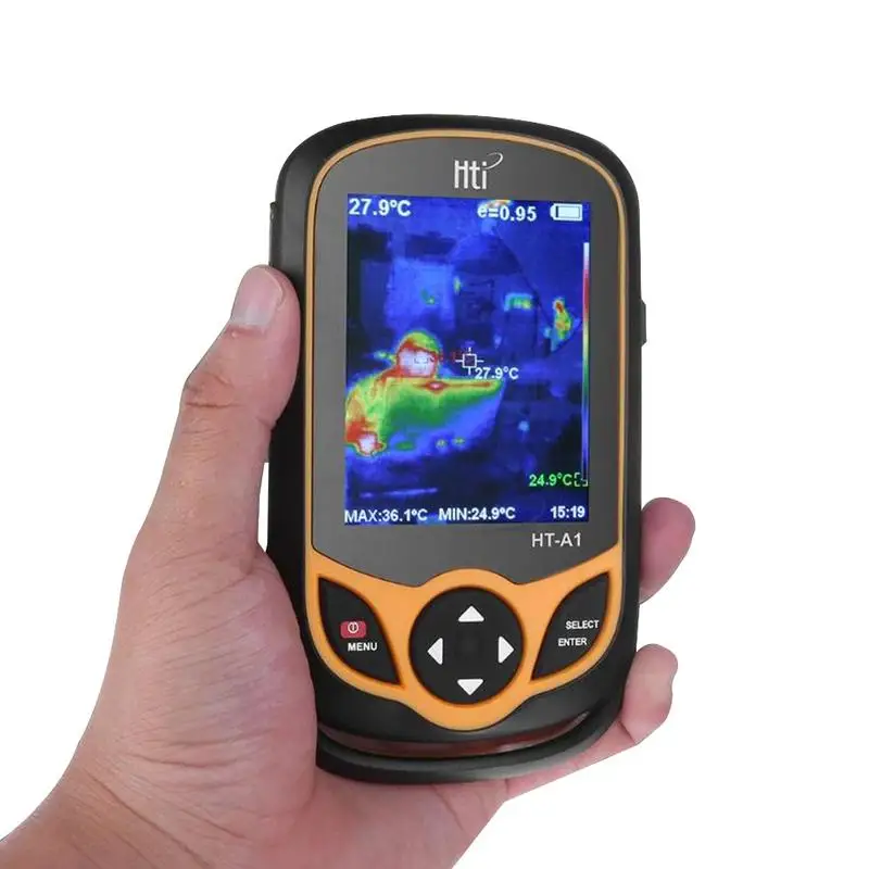 

HT-A1 3.2 inch Full View TFT Screen Infrared thermometer Handheld Infrared Thermal Imager Camera Detector for Outdoor Hunting