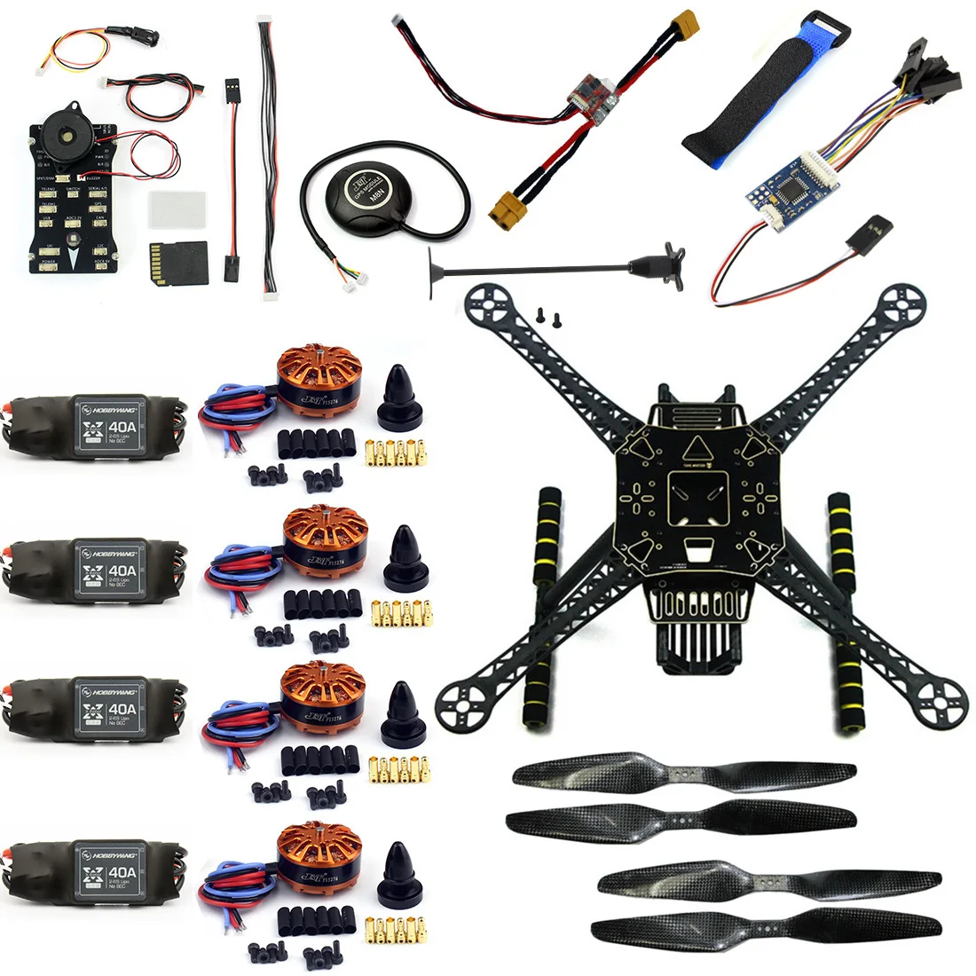 

DIY RC FPV Drone 4-Axle S600 F450 Frame Kit PX4 PIX 2.4.8 Flight Controller Integrate Buzzer with 700kv Motor GPS No TX F19457-A