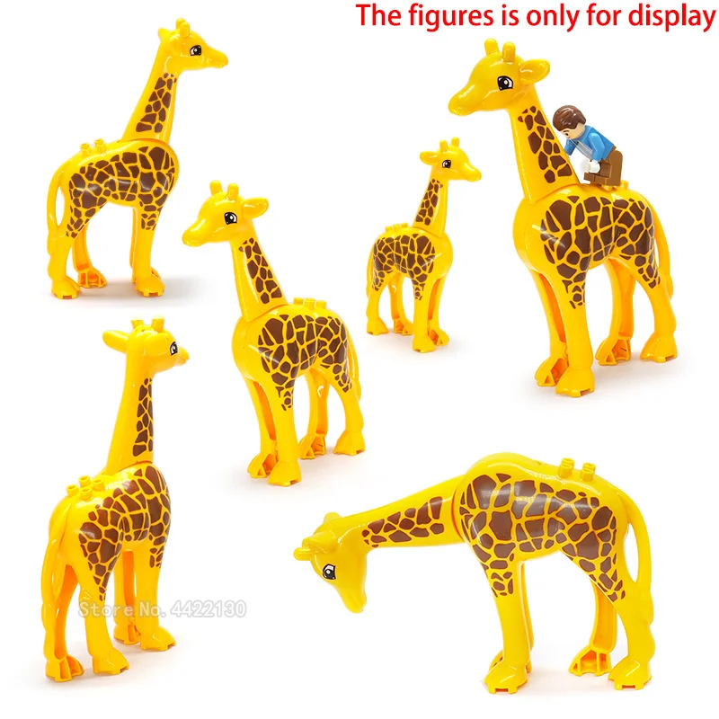 

Giraffe Assembly Building Blocks Small Particles With Legoinglys City Forest Zoo Series Diy Match Figures Give Children Toys Gif