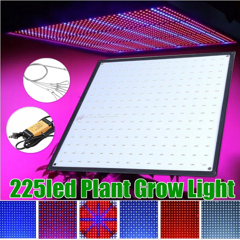 

225LED Greenhouse Garden Hydroponic Full Spectrum Growing Plant Grow Light Panel Perfect for Flowers Plants Vegetables Planting