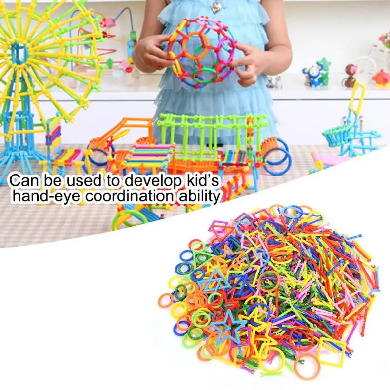 800 шт./компл. Малыш DIY пластик Геометрия головоломки здания нажав кирпич Конструкторы игрушка для обучения ребенка умный математическая игрушка