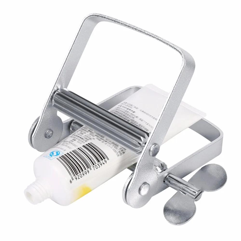 

New Creative Tube Squeezer Toothpaste Squeezer Aluminum Tooth Paste Dispenser Tool Bathroom Supplies High quality Sliver