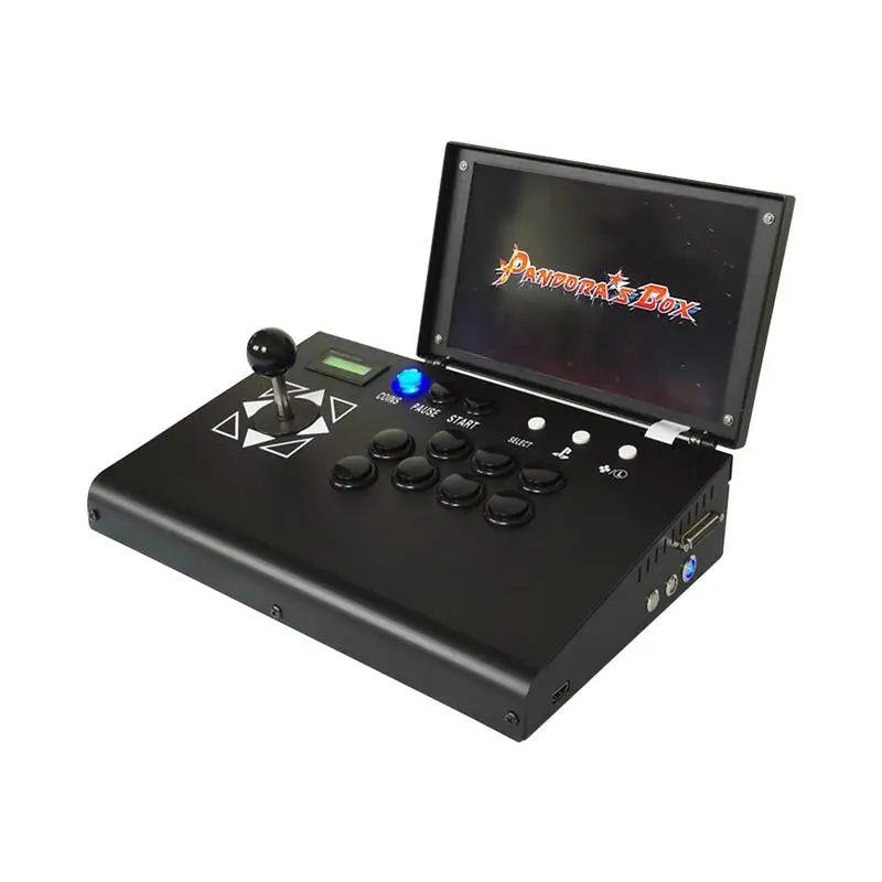 

Metal Matte Portable Mini Rechargeable 10 Inch Flip LCD Screen Arcade 3D Pandora 2297 Combined 1 Retro Nostalgic Game Console