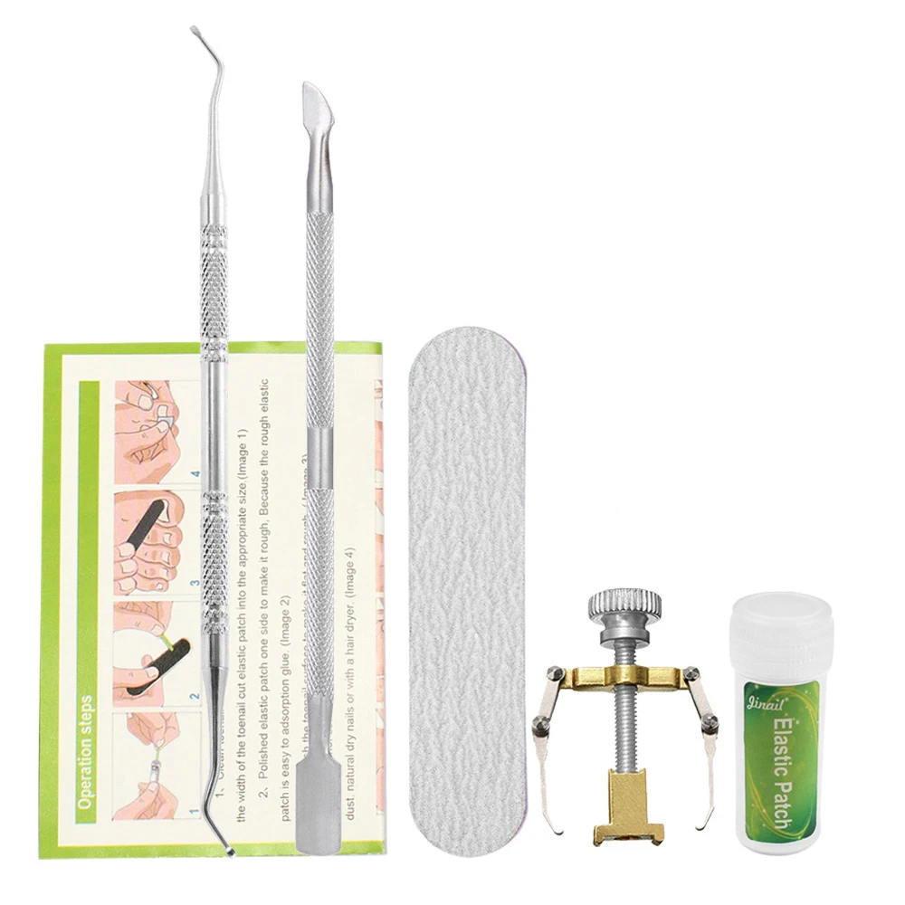 

Ingrown Toenail Correction Set Pedicure Tool Toenail Treatment Straightening Clip Patch Lifter Fixer Recover Bunion Corrector