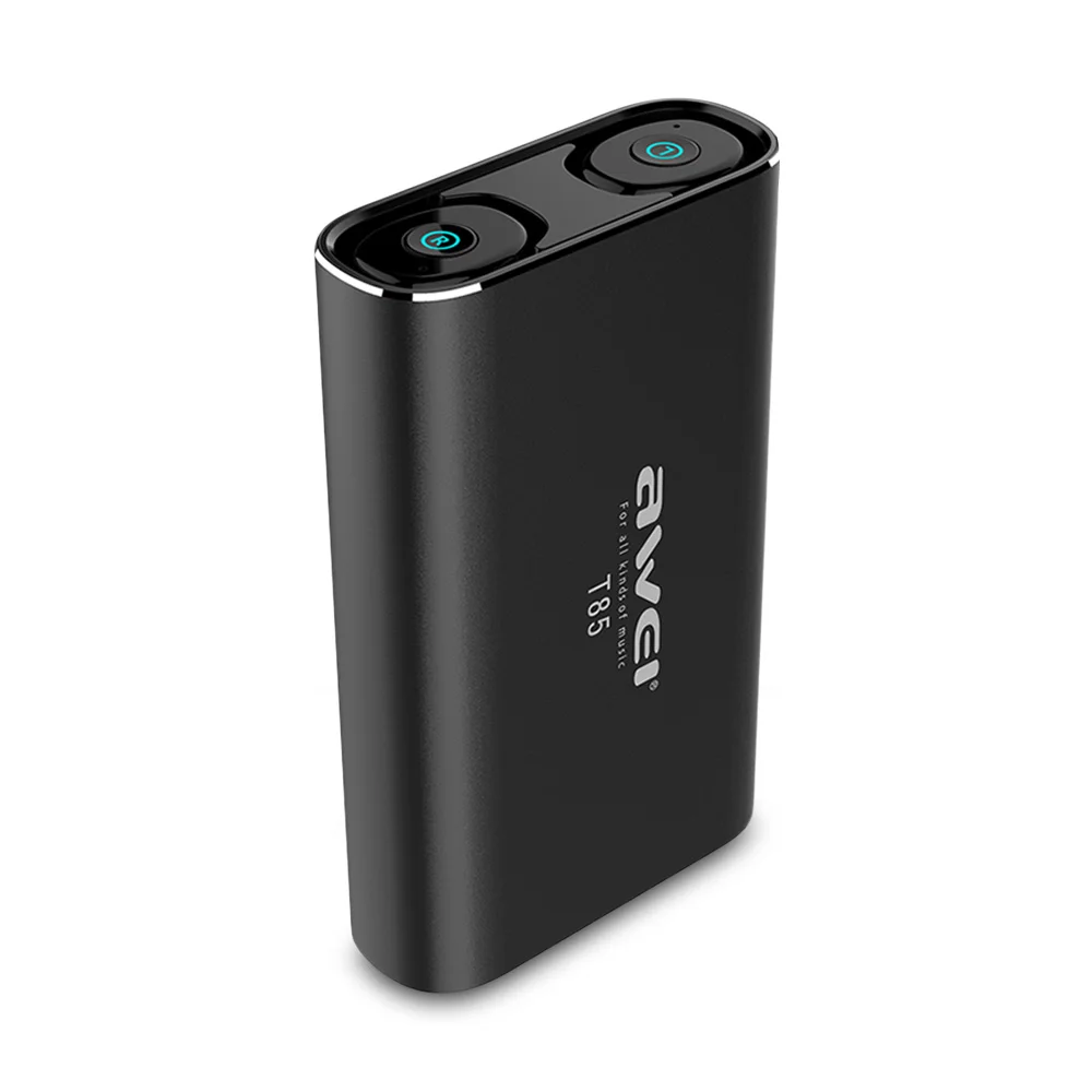Awei T85 TWS True беспроводные наушники (Bluetooth V5.0 1800 мАч Зарядная база power Bank функция IPX4