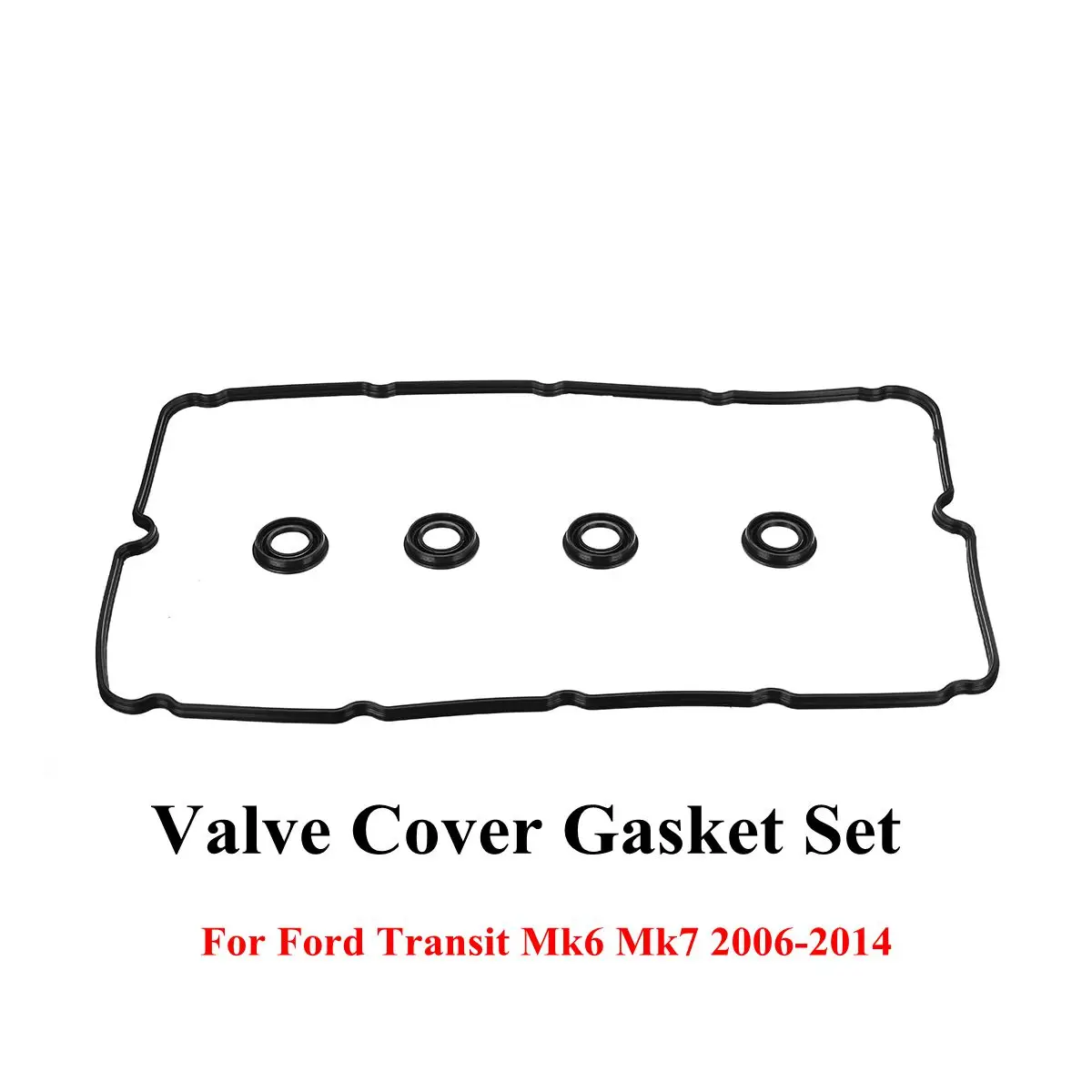 ROCKER COVER GASKET /& 4 INJECTOR SEALS FORD TRANSIT 2006-2014 MK7 2.4 DIESEL