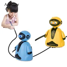 

Magic Pen Inductive Car robot With Light Flowing By Drawn Black Line Track Mini Toy For Children