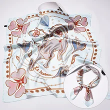 Уникальный 70*70 см 12 Созвездие Шелковый квадратный шарф платок украшение серии Таро дизайн женская голова роскошный бренд сумка лента