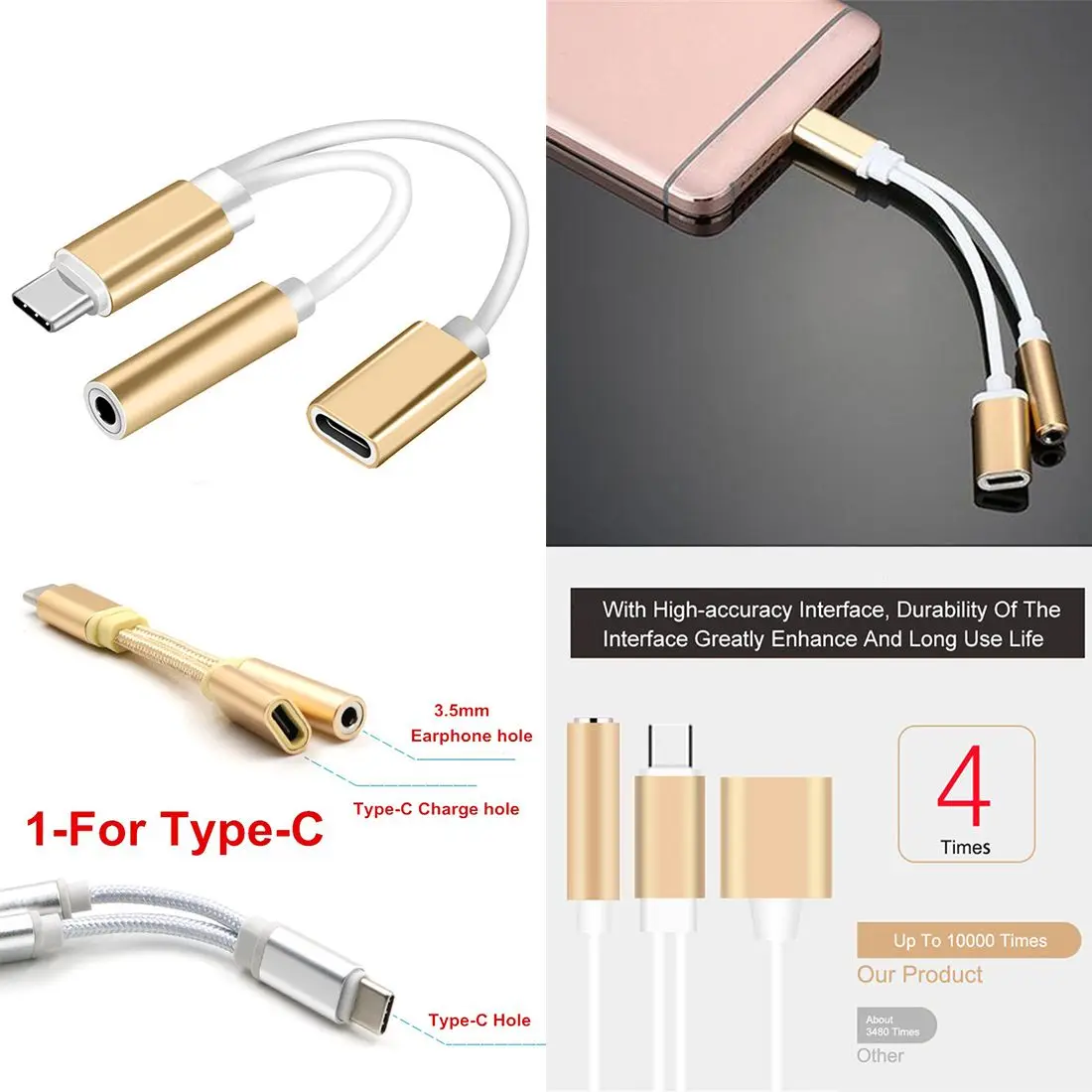 USB TYPE C 3 5 аудио кабель для гарнитуры адаптер зарядки телефона|Аксессуары