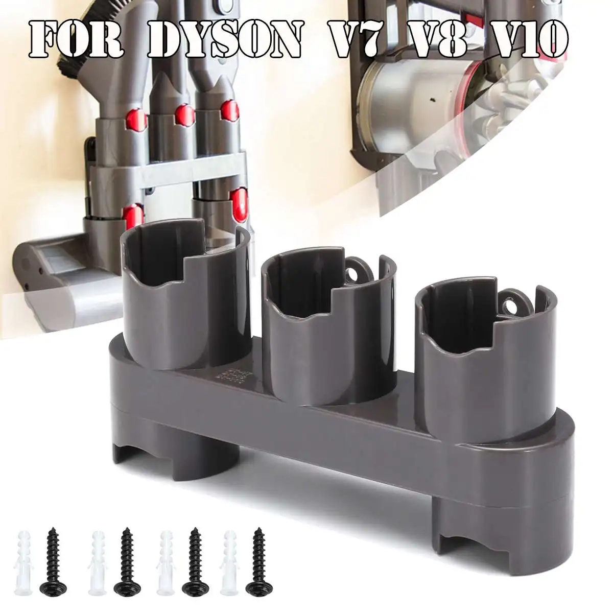 

Wall Mounted Vacuum Cleaner Part Organizer Stand Base Holder for Dyson V7 V8 V10 Vacuum Cleaner Parts