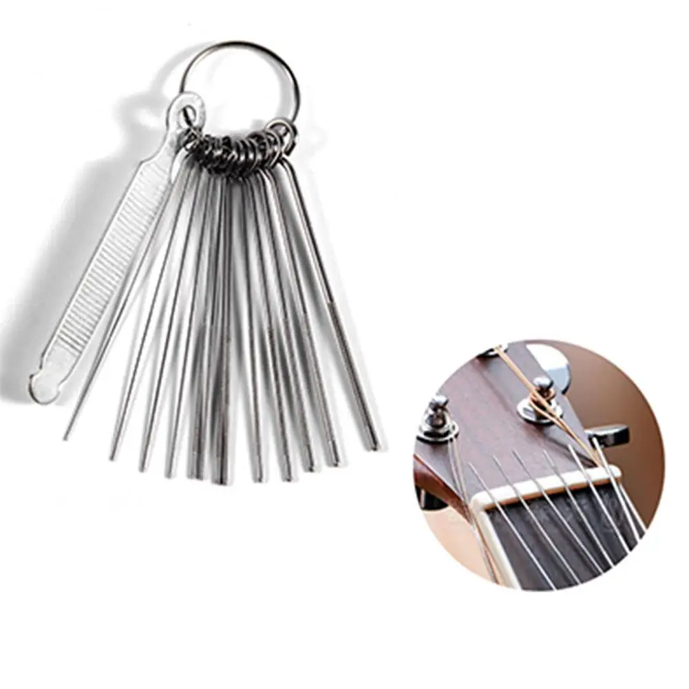 

Flanger Portable Guitar Sanding Repair Tools Guitar Nut Slotting File Saw Rods Slot Filing Set Luthier Replacement Accessories
