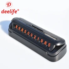 

Deelife Phone Number Car Temporary Parking Card Plate for Car Styling Auto Telephone Number Flippable Switch Stickers on Cars