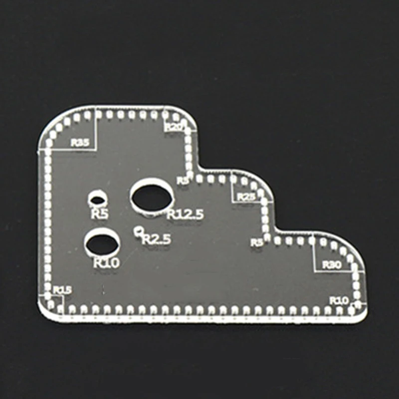 

Leather Craft Acrylic Perspex Cutting Circle Corner Stitching Stencil Template