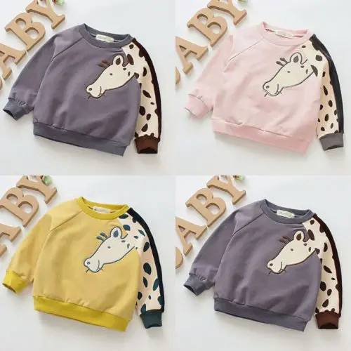 

Giraffe Baby Boy Girl Clothes Cotton T-shirt Top Sweater Hoodie Sweatshirt Kid Outfit