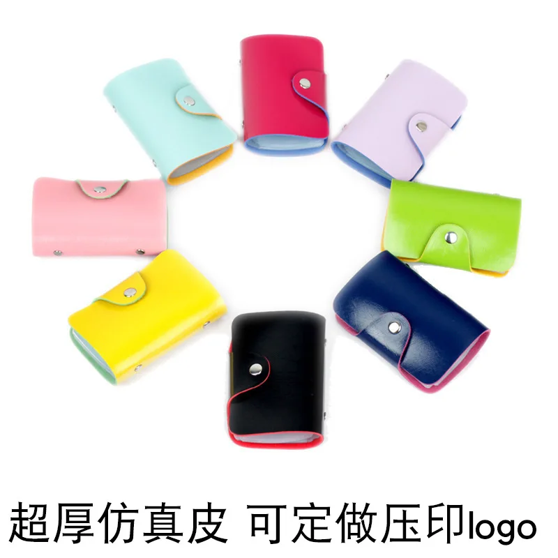 

ka wei Contrasting Color Male Ms Anti-Degaussing Bank Card Holder xin yong ka bao Business Card Holder Card Case-018