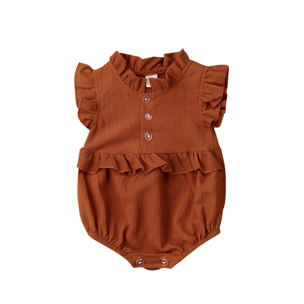 

Summer Newborn Baby Girl Ruffles Sleeveless Solid Color Princess Girls Romper Jumpsuit Outfits Sunsuit Clothes 0-24M
