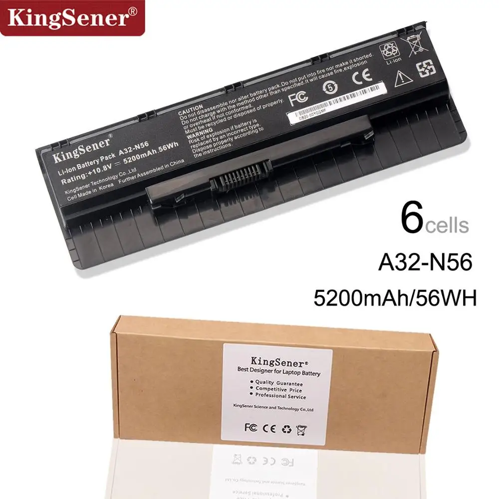 FESTAS Laptop Akku 10.8V 5200mAh - Ersatzakku Für Asus N56 Serie Laptops