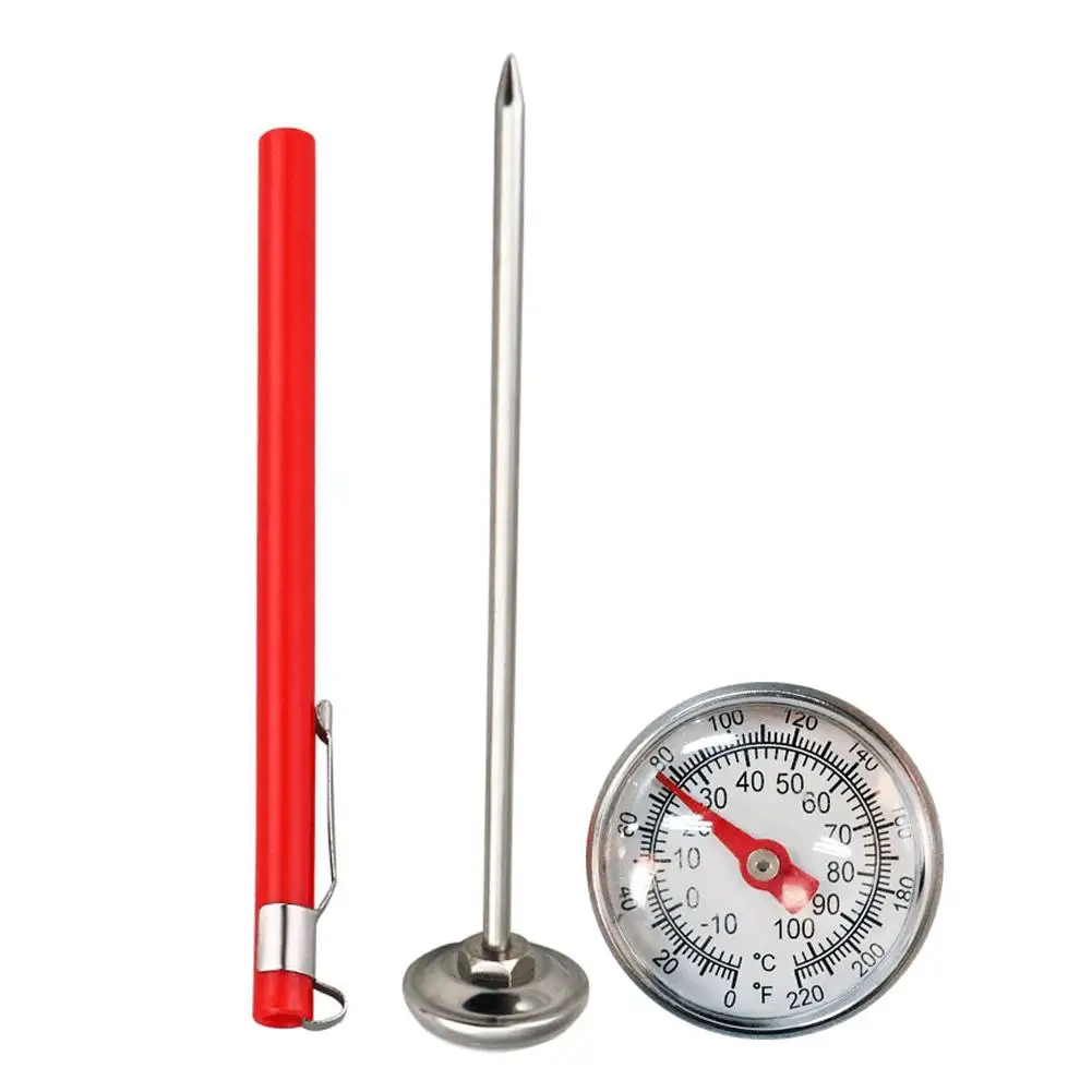 

Stainless Steel Soil Thermometer 127mm Stem Easy-to-Read 27mm Dial Display 0-100 Degrees Celsius Range Soil Temperature