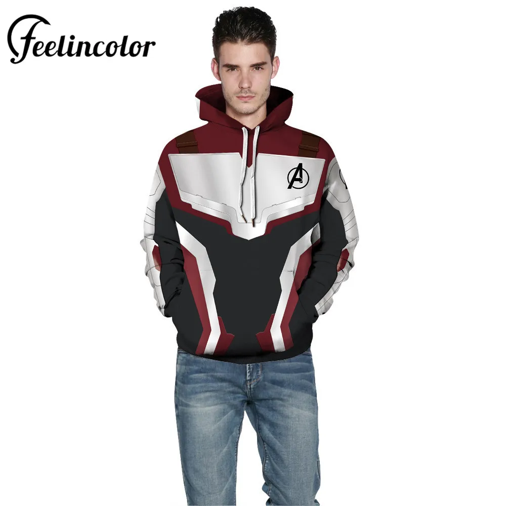 2019 Avengers Endgame Quantum Realm Men Sweatshirt Movie Unisex Cosplay Costumes New Superhero Iron Man Hoodies