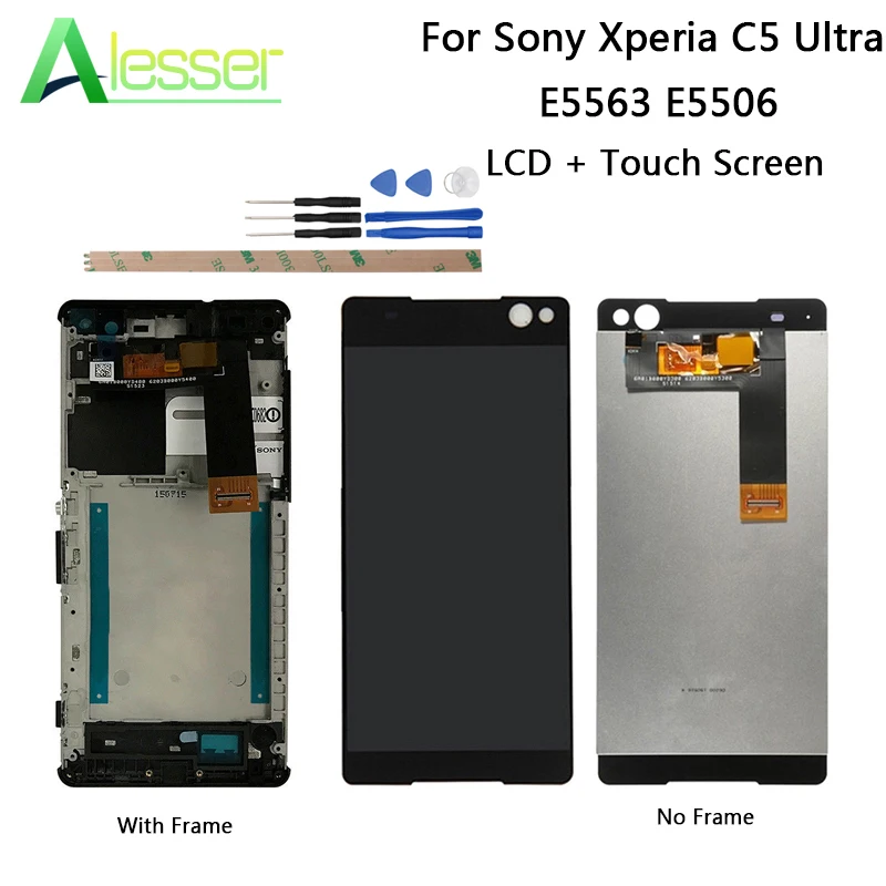 

Alesser For Sony Xperia C5 Ultra E5563 E5506 LCD Display +Touch Screen Screen Digitizer For Sony Xperia C5 Ultra +Tools+Adhesive