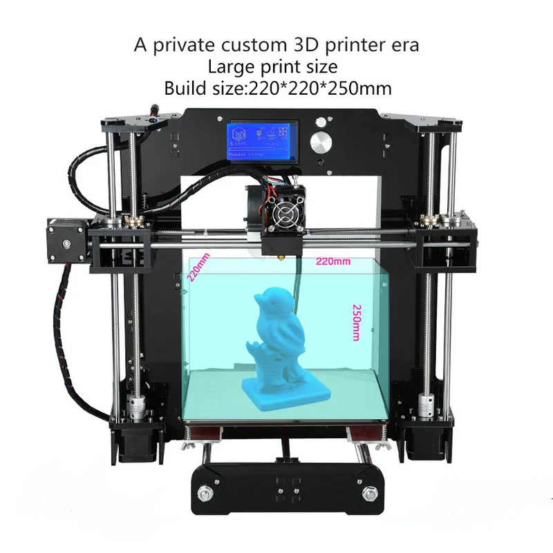 Anet A8/A6 дешевый 3d принтер цифровая печатная машина Китай Чешский Нью-Йорк склад Impressora 3d 220*220*250 мм объем сборки