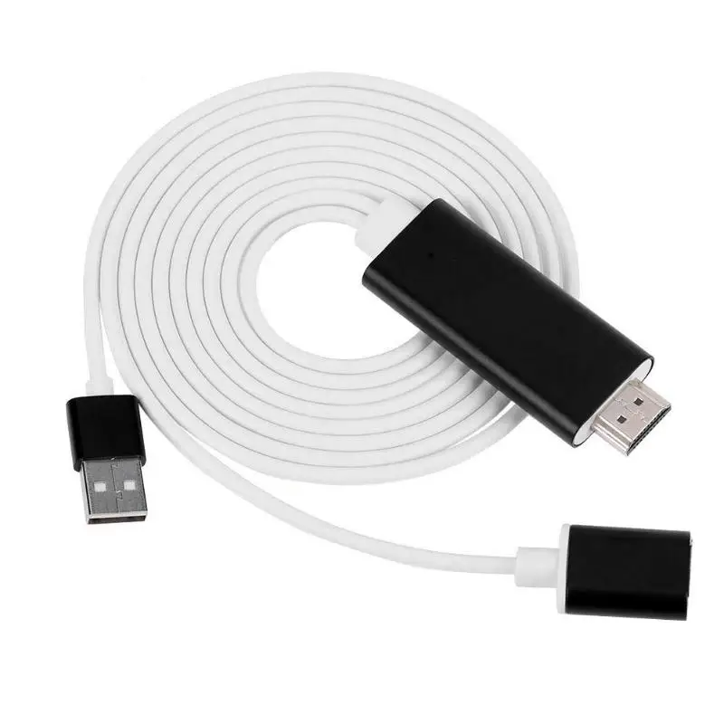 1m USB Male/Female OTG to HDMI Male Video Transfer Cable Cord HDMI Wire