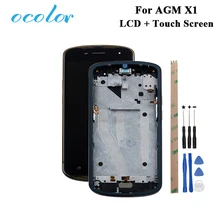 Ocolor для AGM X1 ЖК-дисплей и сенсорный экран с рамкой дигитайзер сборка Замена с инструментами и клеем для AGM X1