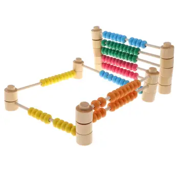 

Colorful Wooden Abacus Counting Game Montessori Early Learning Mathematical Educational Toys Birthday Gift for Children Kids