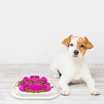 

New Pet Bowl Plastic Choker-Proof Slow Food Bowl For Cats And Dogs Made Of Environmentally-Friendly