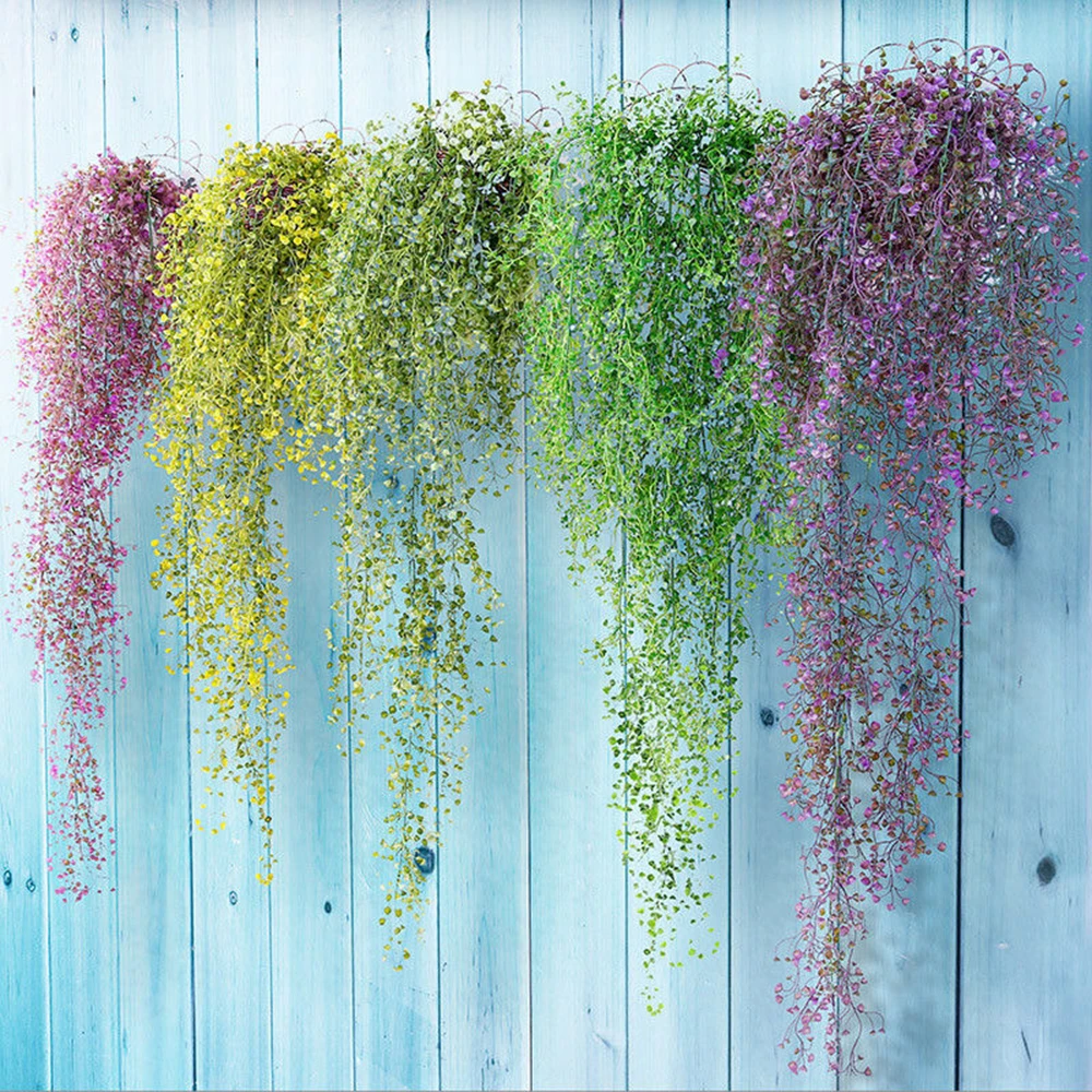 2019 New Long Plastic Flowers Rattern Artificial Fake Silk Flower Vine Hanging Garland Plant