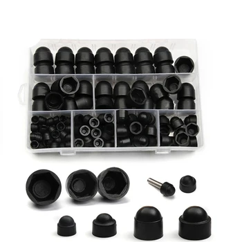 

145PCS M4 M5 M6 M8 M10 M12 Rubber Hex Nut Cover Dome Protection Caps Covers Exposed Hexagon Plastic