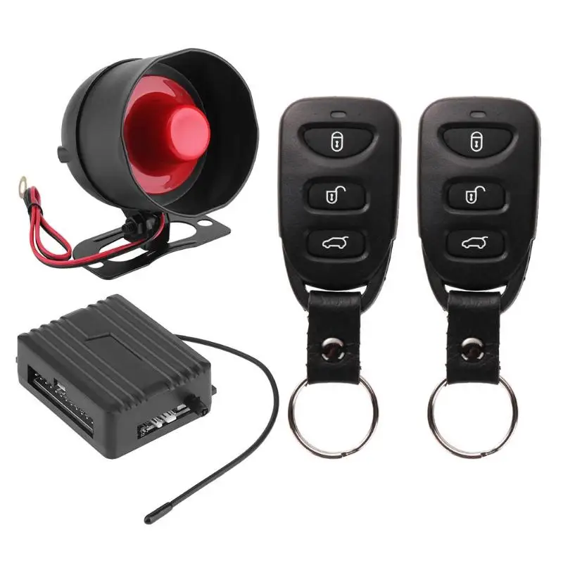 

VODOOL Universal 1-Way Car Burglar Alarm Vehicle Protection Keyless Entry Security System With 2 Remote Control Alarms System