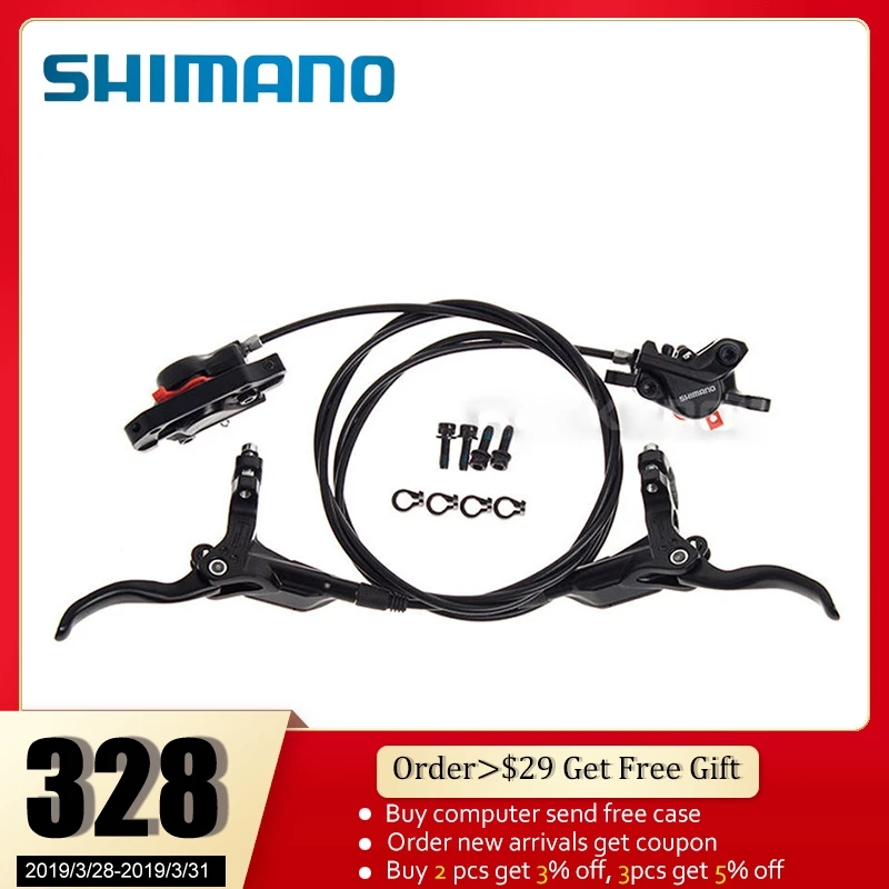

SHIMANO BR-BL-M395 Cycling Bicycle Bike Hydraulic Brake Set MTB Mountain Riding Bike Calipers Left & Right Lever Bike Part Black