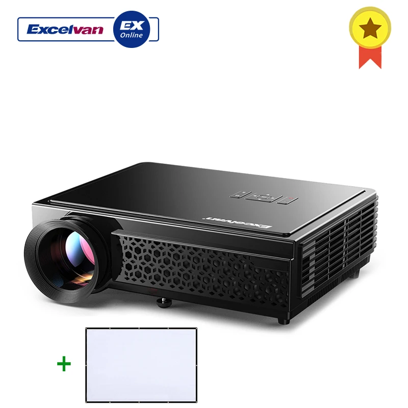 

Excelvan 96+ Projector Home Theater Native 1280 x 800 1080P Potable 5.8” TFT LCD HD 3000 Lumens LED Projector For Laptop/Phone