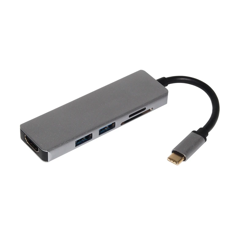 USB-C usb-c концентратор двойной USB 3,1, Тип C к HDMI 4 К адаптер, SD и SD Card Reader