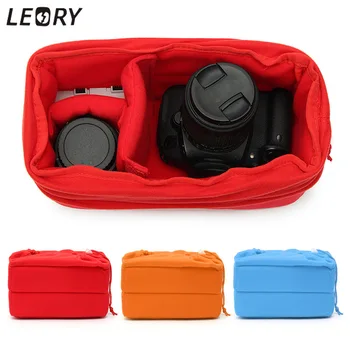 

LEORY Hot Padded Shockproof DSLR SLR Camera Video Insert Bag Polyester Protect Case Pouches For Canon For Nikon For Sony