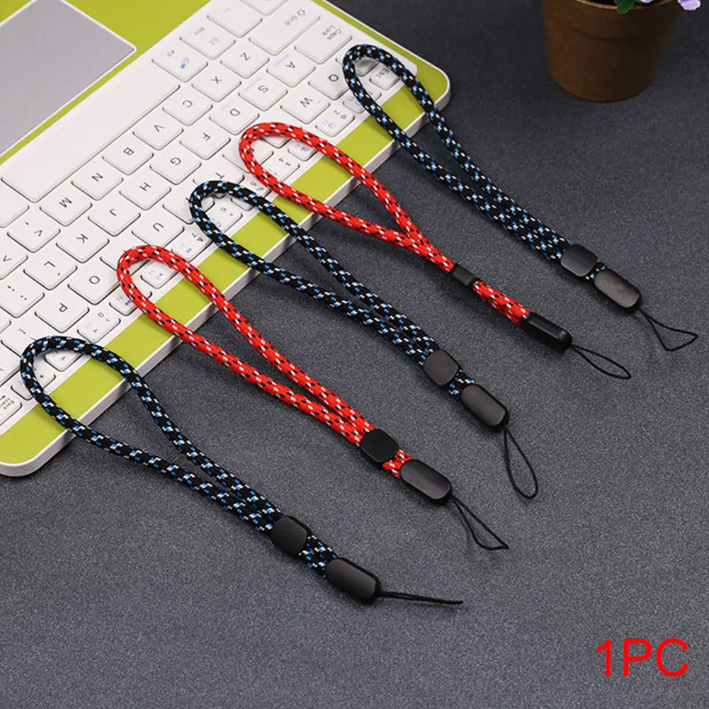 

Hang Rope Jacquard Wear Resistant Wrist Straps Adjustable Anti Lost Short DIY Phone Lanyard ID Badge Accessories Key Holder