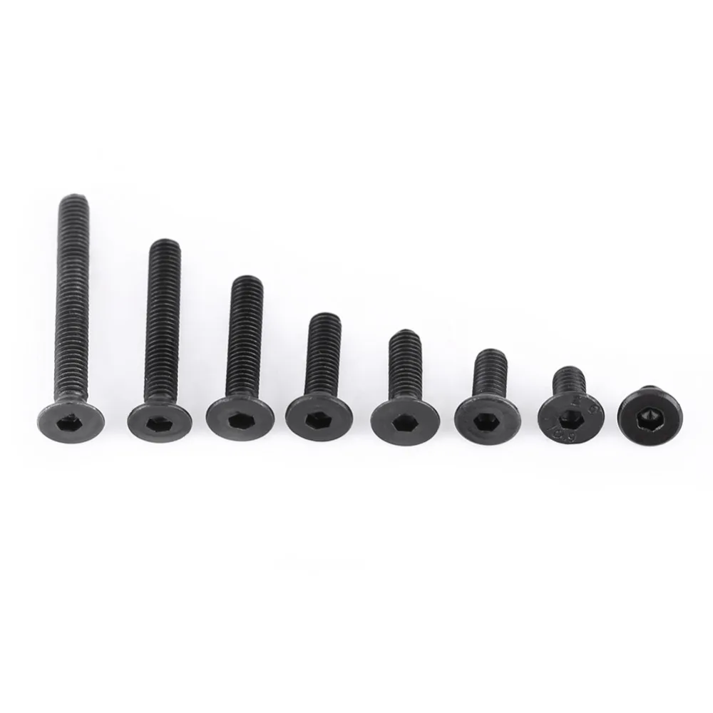 

200Pcs M3 Countersunk Screws Flat Head Hex Socket Screw Bolt Machine screws Assortment Kit Fastener tornillos para madera