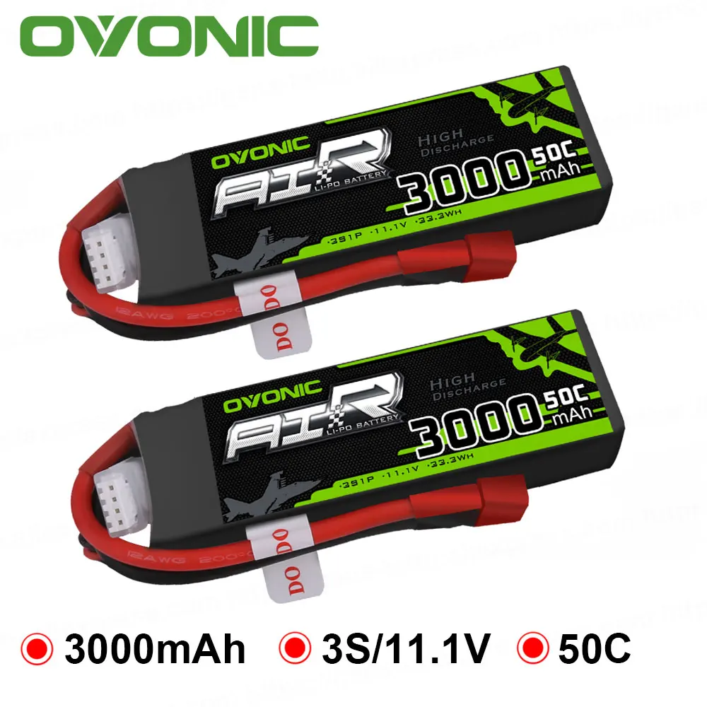2X Ovonic 11 1 V 3000mAh 50C 100C LiPo 3S аккумулятор с разъемом XT60 Deans для планера RC 3D самолета 400 мм