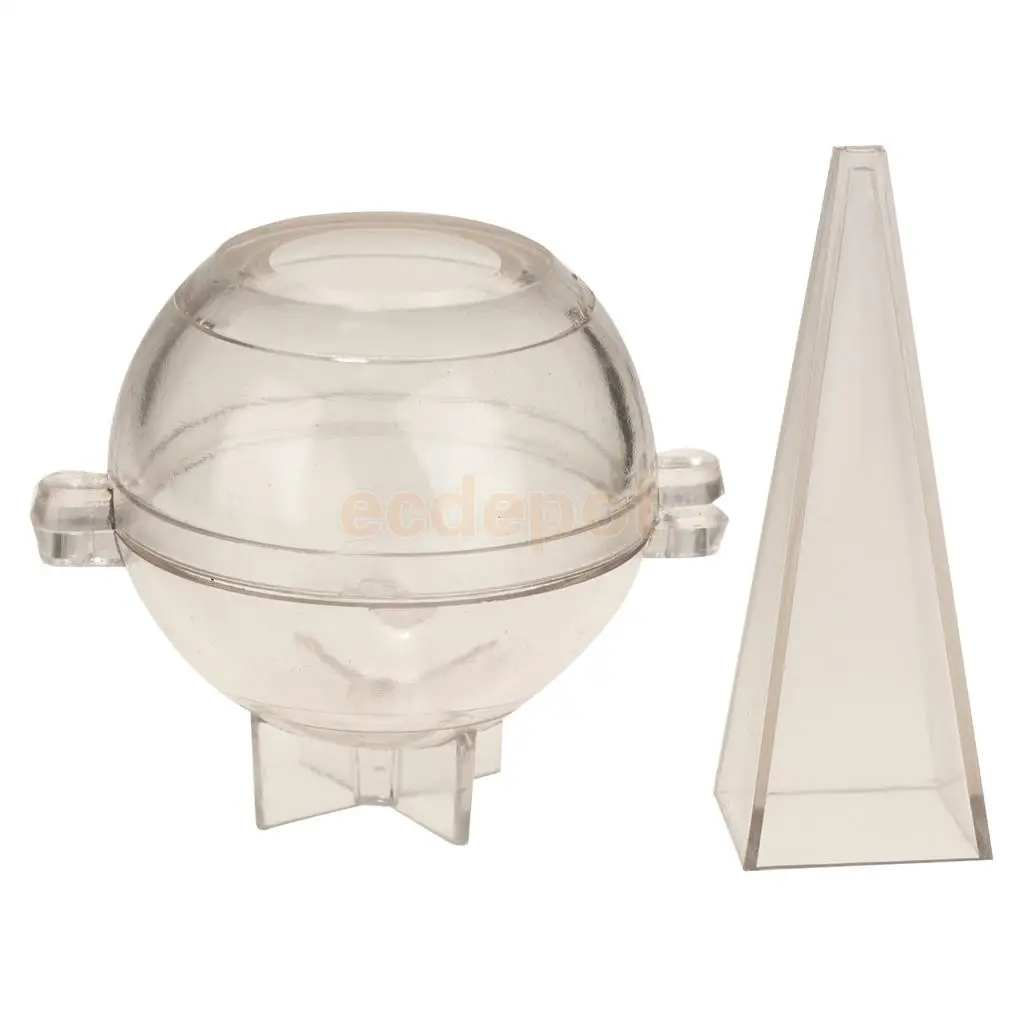 

Pyramid Ball Shaped Plastic Clear Candle Molds Soap Mold Tool High Temperature Resistance DIY for Candles Making Craft