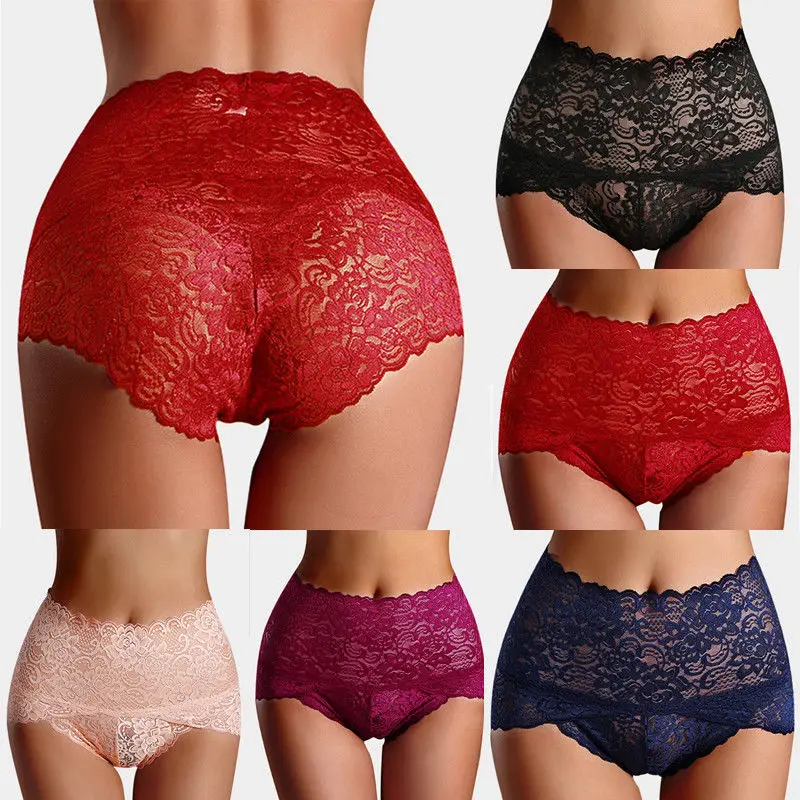 

Summer Women Sexy Floral Lace Lingerie Briefs Panties Thong G-string Knickers 2019 New High Waist Breathable Underwear Panties
