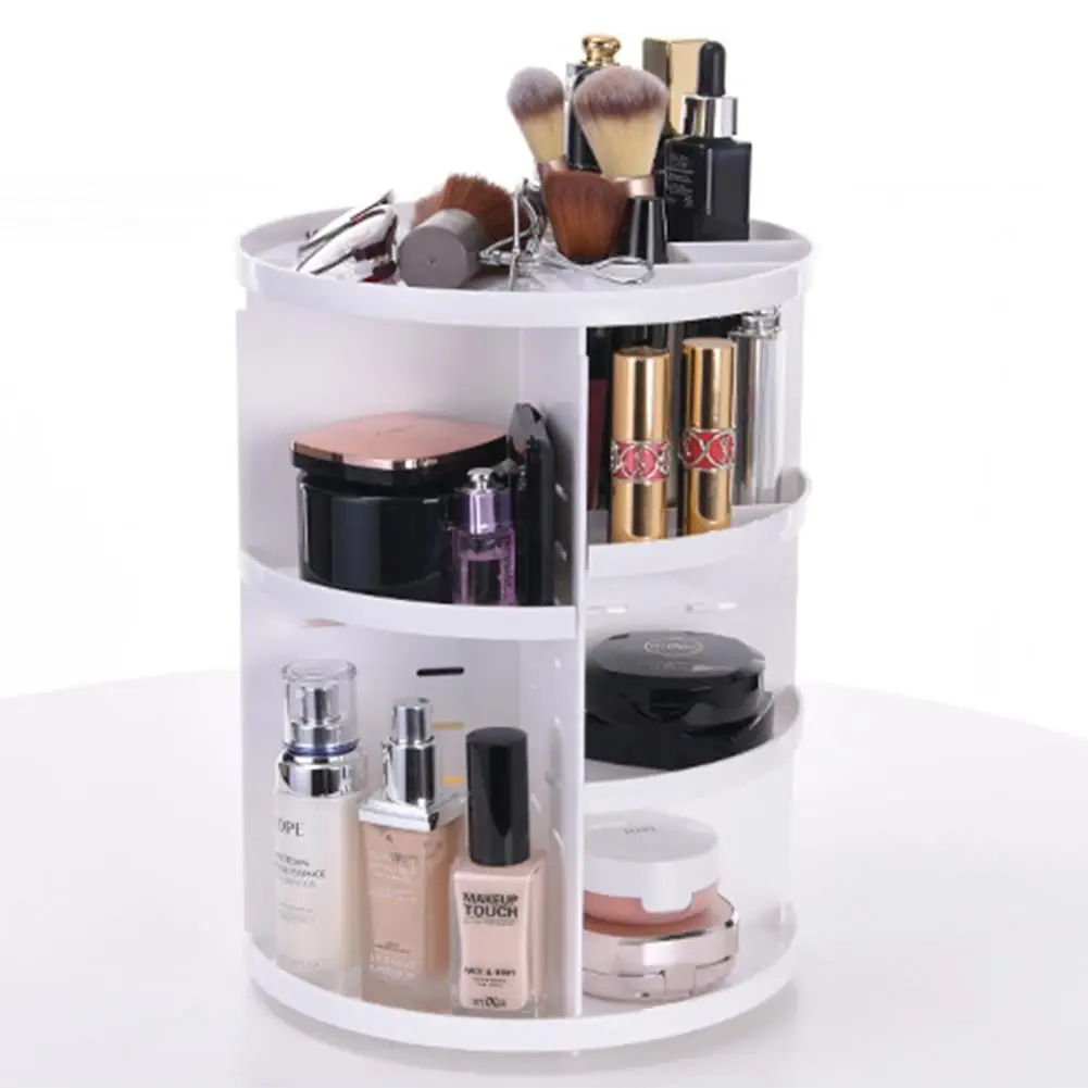  Adeeing Makeup Organizer 360 Degree Rotation Cosmetic Storage Box Jewelry Box Lipstick Holder
